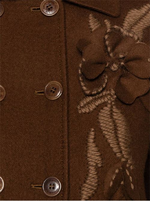 Earth brown virgin wool jacket ERMANNO SCERVINO | D456I301RHNG91241